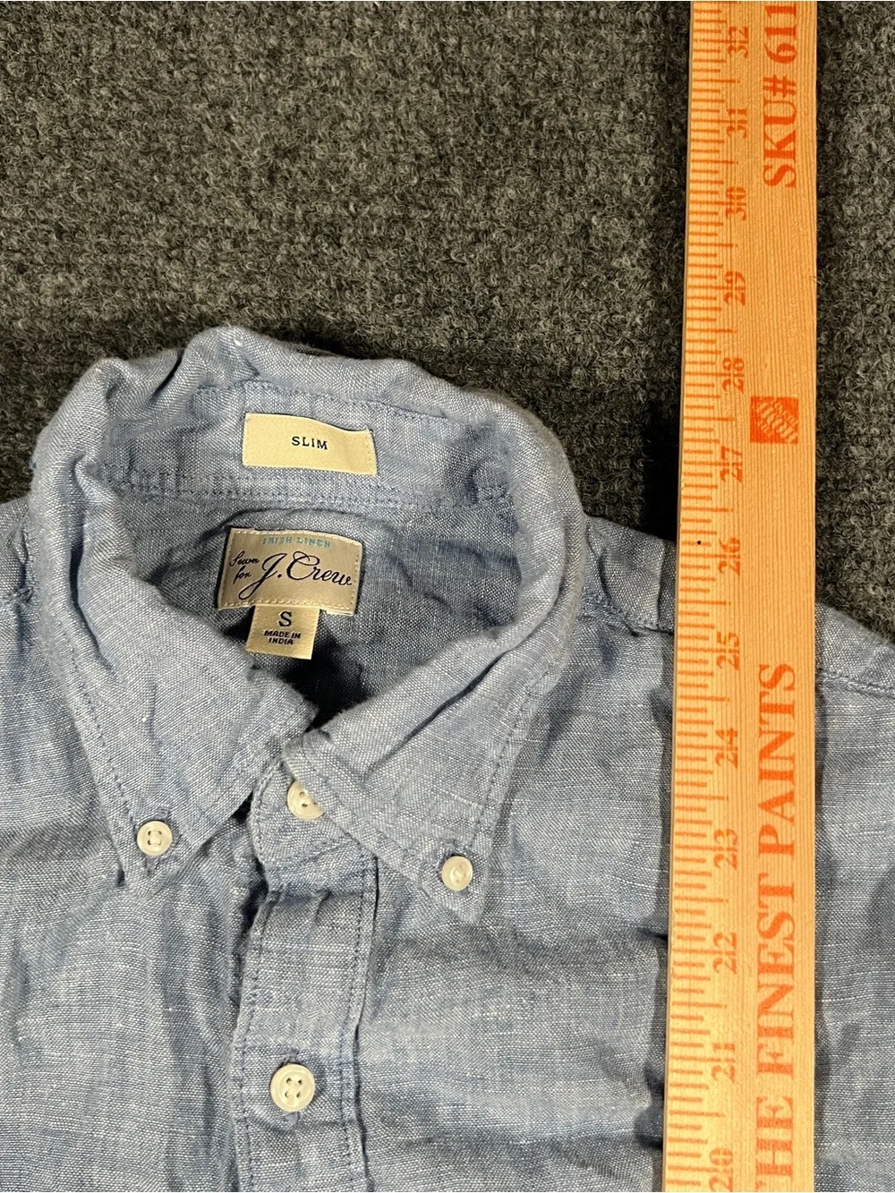 J.Crew Baird McNutt 100% Irish Linen Shirt Men's Small Blue Garment Dyed Indigo